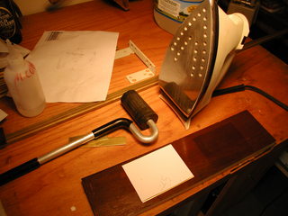 iron toner onto plate