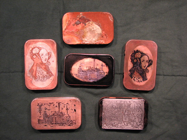 finished and copper plated tins