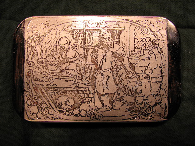 etched kitchen scene