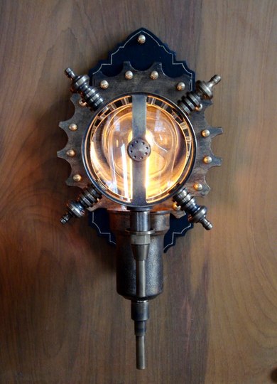 Wall Clock Steampunk light