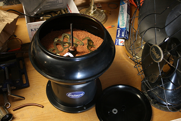 polishing brass in a vibratory tumbler