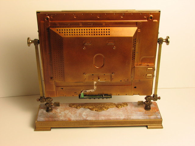 back of the steampunk monitor