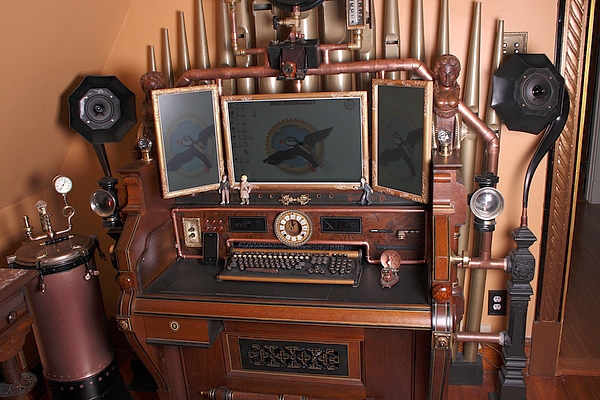 Victorian Organ Command Desk Steampunk Home Tour