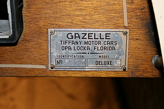 tiffany motor cars gazelle dash plate