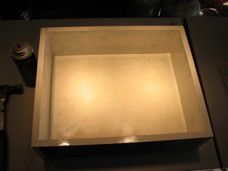 painting the inside of the lightbox