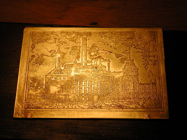 electo-etched brass plate