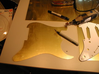 brass pick guard blank