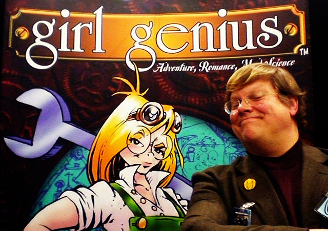 Phil Foglio and Agatha Heterodyne of Girl Genius