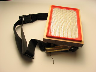aseembled blower box with automotive air filter