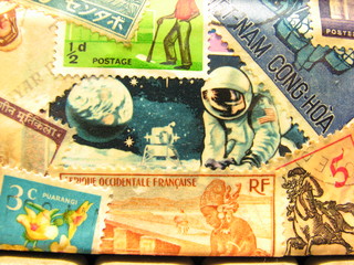 astronaut stamp