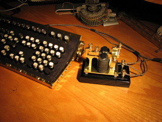 telegraph and steampunk keyboard