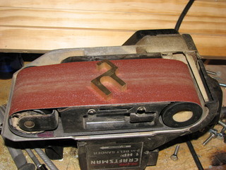 brass on belt sander