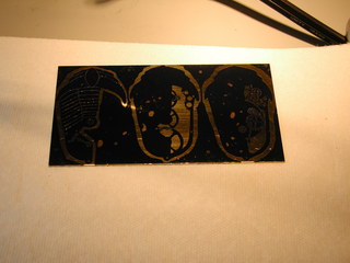 toner mask on the brass